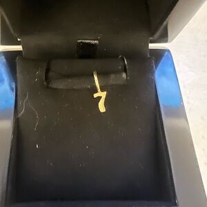 Jennifer Fisher Mini Gothic “7” 14k Yellow Gold Charm